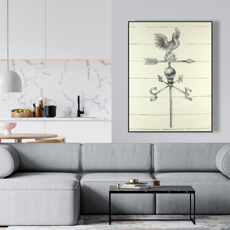 Toile de cuisine vintage avec girouette rétro | Décoration intérieure