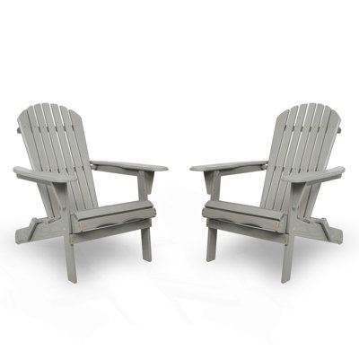 Ensemble de 2 chaises Adirondack pliantes pour l'extérieur, méridienne de patio