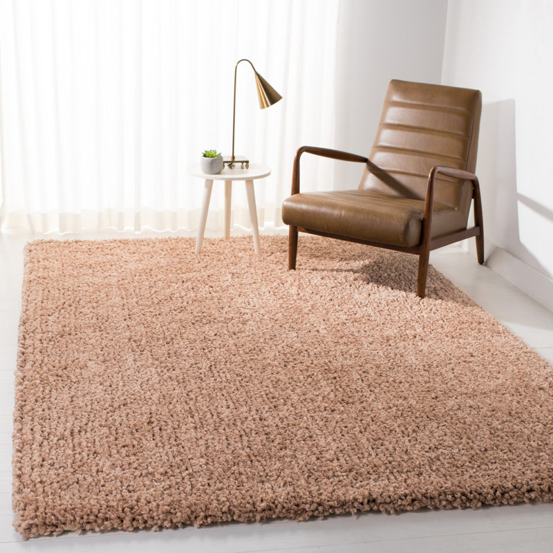 Tapis beige à poil long Anacortes, Rectangle 6 pi x 9 pi