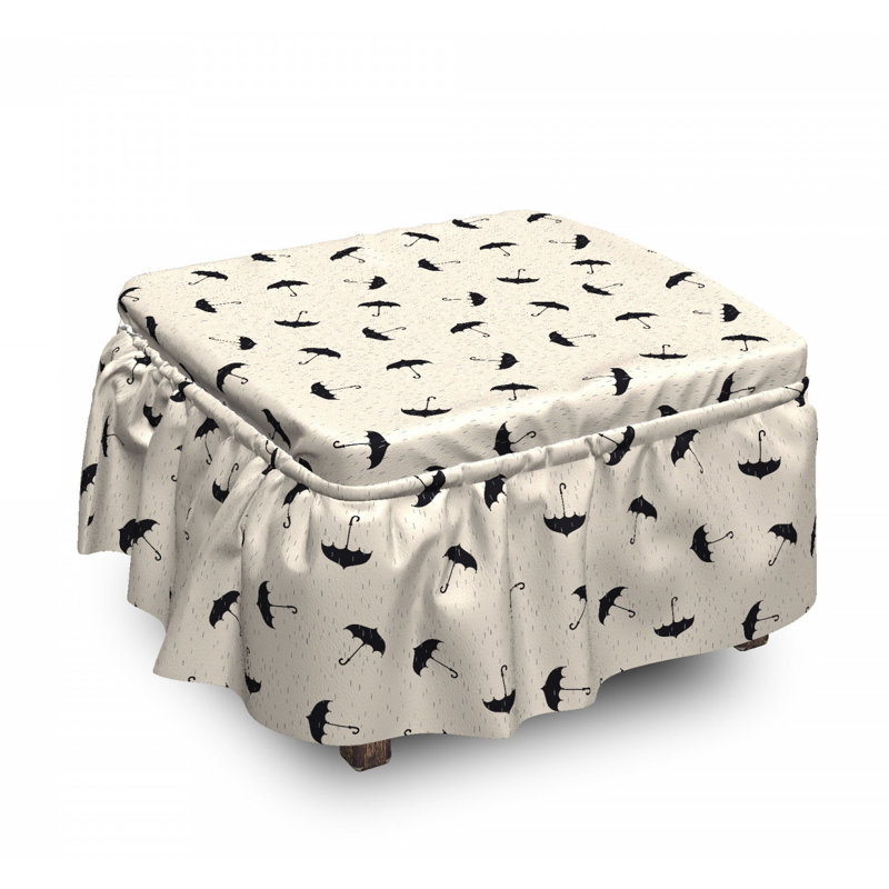 Housse pour repose-pieds dashed line droplets