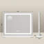 Makeup Mirror with 3 Color Lights, Large Lighted Vanity Mirror with Light Strip and Charging-88786165