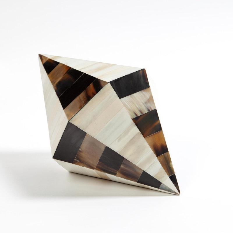 Triangle Cone Box - corne brune / os blanc