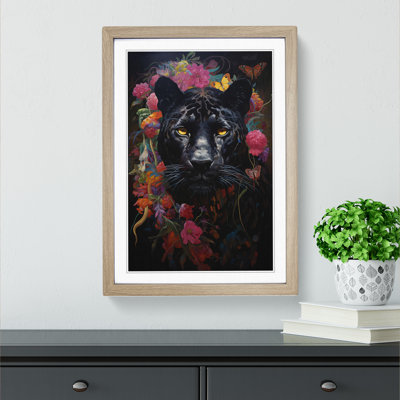 Panther Renaissance - Single Picture Frame Print on Wood