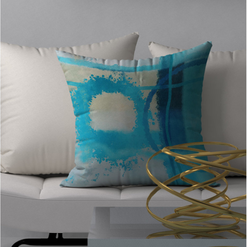 Abstract Throw Pillow, 20" H x 20" W