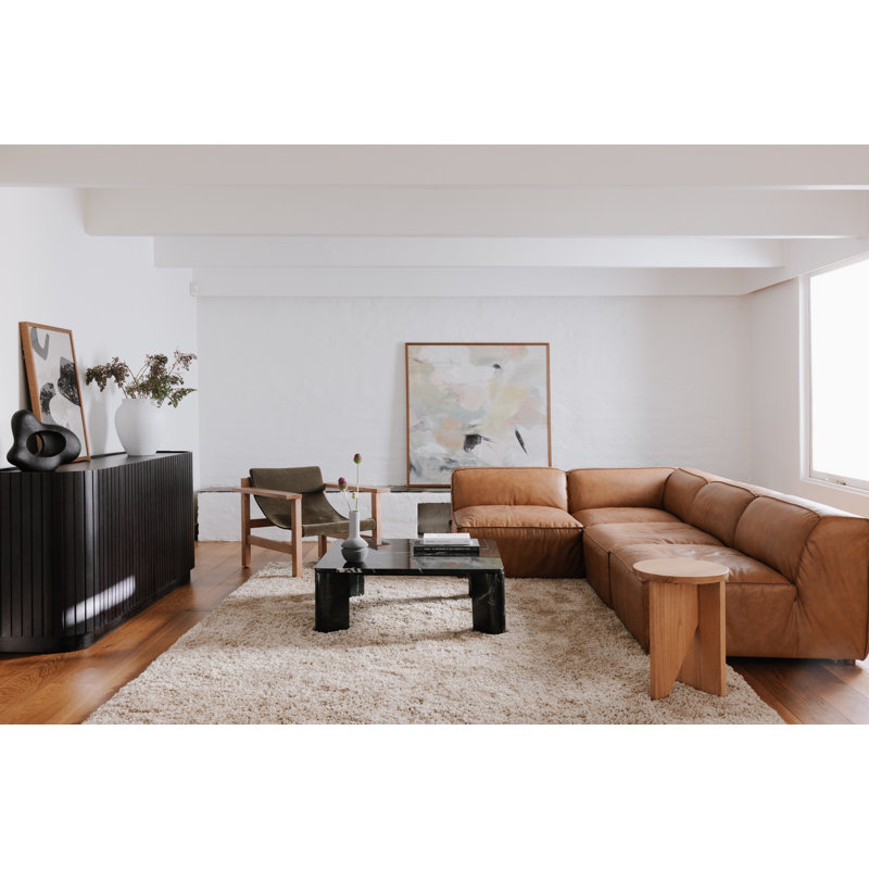 Povera 72'' W Solid Wood Sideboard, Black
