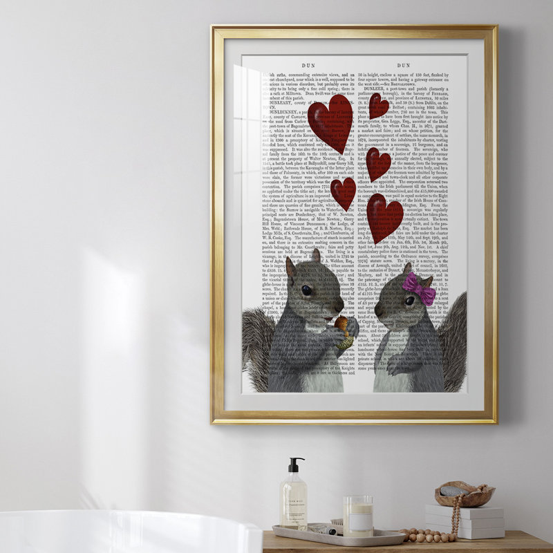 36_Sirir Love, reproduction encadrée de qualité supérieure - prête à être accrochée, Or, L 30,5 po x H 42,5 po