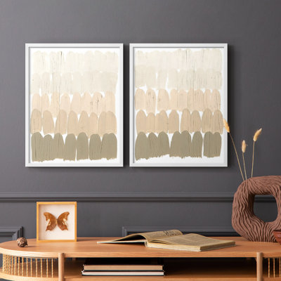 «Earth Tone Swatch I», reproduction encadrée de qualité supérieure - prête à être accrochée - aucun clou requis - aucun clou requis