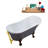 55" Streamline Clawfoot Soaking Acrylic Bathtub With Drain, Clawfeet, and Bamboo Tray-66367038-66367037