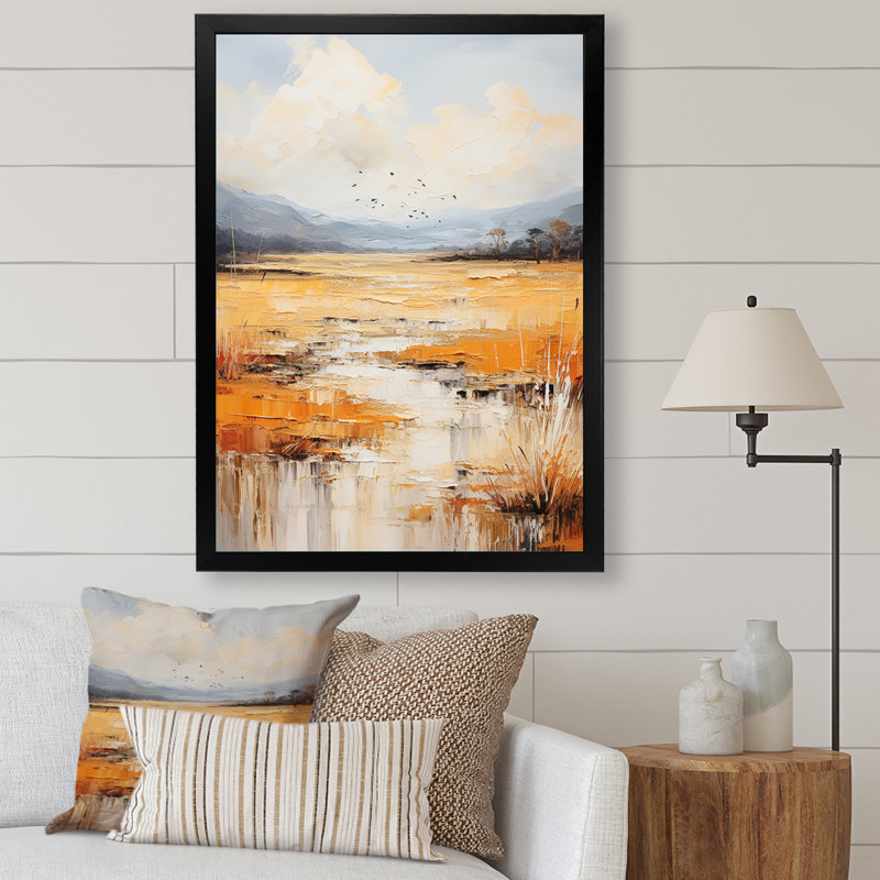 Champs infinis, minimalisme, prairies, Cadre photo noir, H 32 po x l 16 po x P 1 po