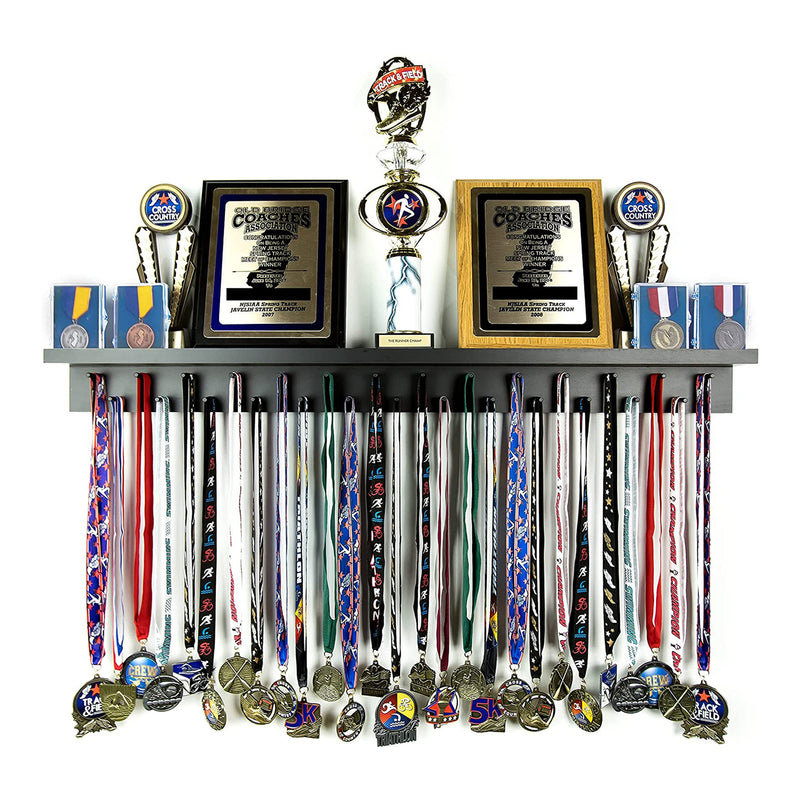 Présentoir à trophées et récompenses 36 pouces Liliannah Premium, Noir