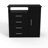 Sierra Dresser with Four Drawers, One Compartment and Open Shelf, Freestanding Bedroom Storage-2100828010