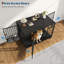 Meuble de cage moderne à trois portes pour chien - Chenil décoratif en bois de 41 po pour petits et moyens chiens - Cage intérieure élégante pour animaux - relief noir-133761173