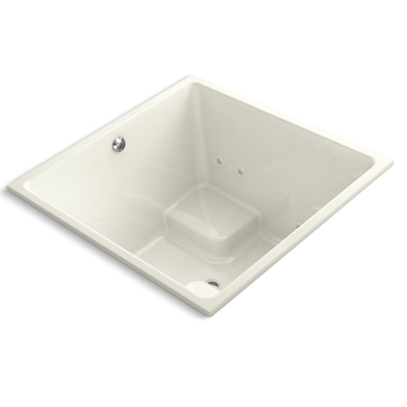 Underscore 48" x 48" Whirlpool Bathtub, Biscuit