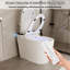 Toilette intelligente H2 avec bidet, siège chauffant et télécommande - sans réservoir, 110 V