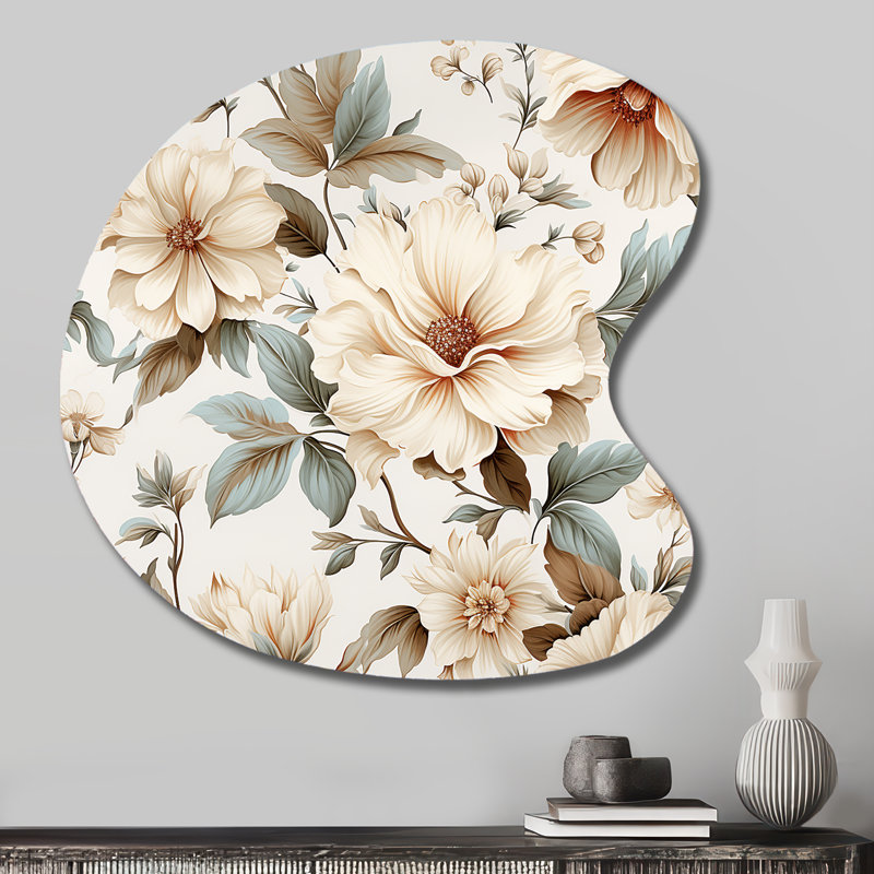 Thaxted - Plants Drop Shape Irregular Metal Wall Decor, 27" H x 27" W
