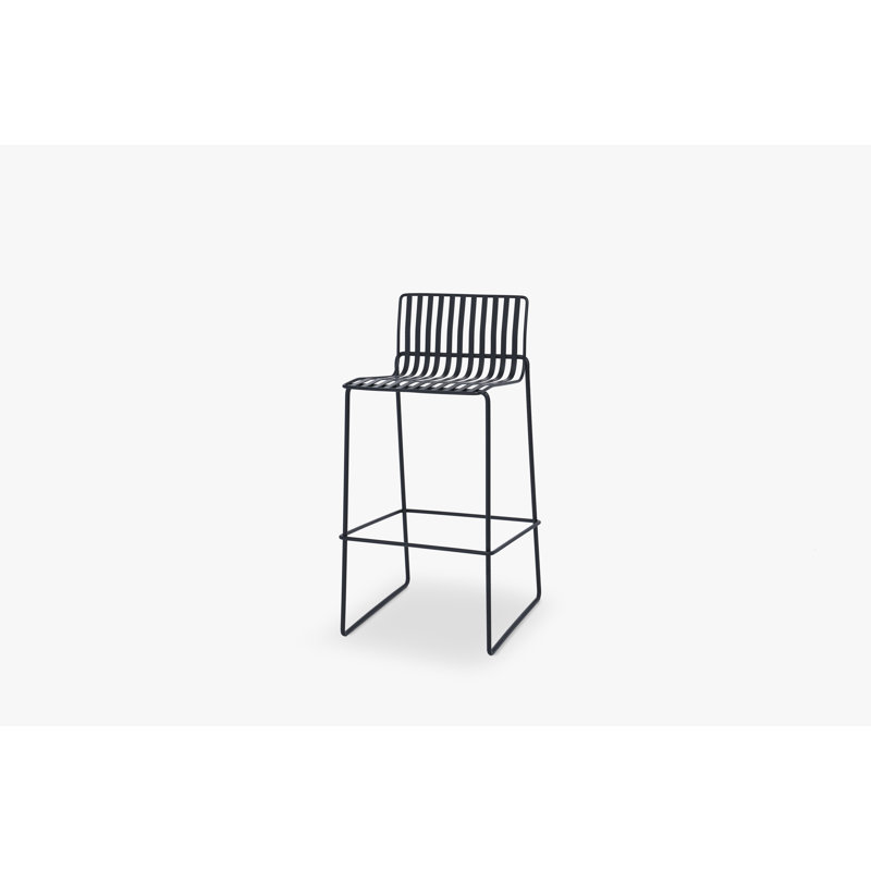 Ariss Counter Stool with Metal Frame, Black