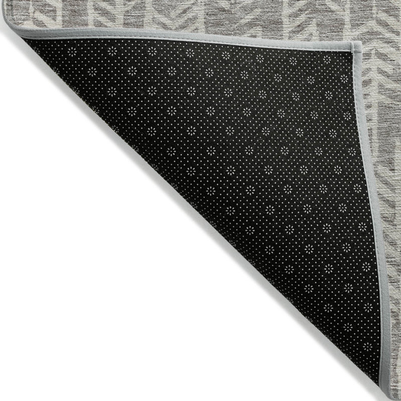 Tapis d'intérieur tribal lavable taupe et beige 10 pi x 14 pi