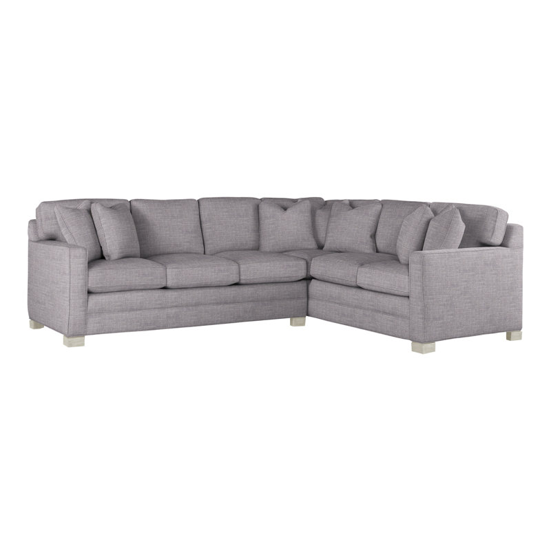 Hillcrest Upholstered L-Shaped Sectional Reversible, Nomad Slate Crypton® Chenille, Wrenn