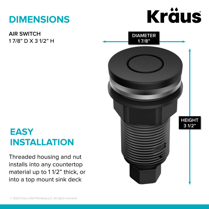WasteGuard Air Switch, Matte Black