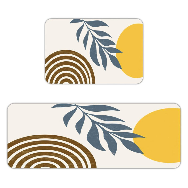 Tapis de cuisine antidérapant 2 pièces