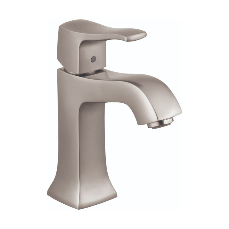 Metris C Single Hole Bathroom Faucet with Drain Assembly, Brushed Nickel