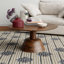 Table basse à 1 piédestal en bois massif James