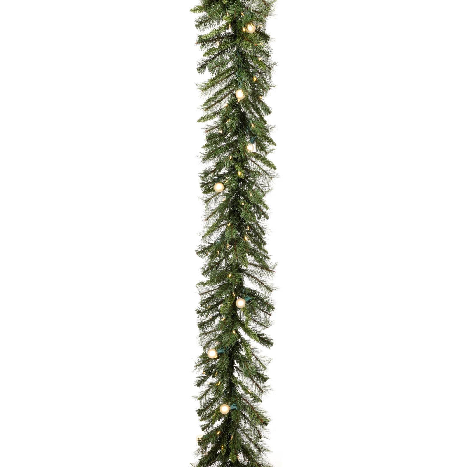 PVC Greenery 108" Pre-Lit Christmas Garland
