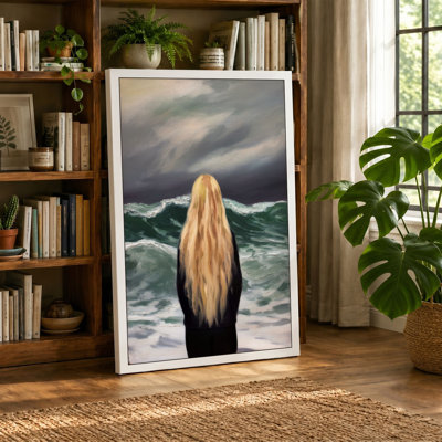 Watching the Storm Coastal - Wrapped Canvas