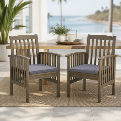 CHAISE DE SALLE À MANGER CASA ACACIA, 2 PIÈCES avec 2 coussins