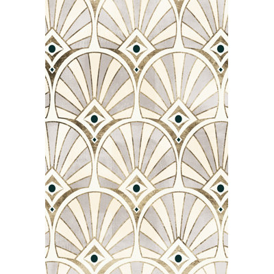 Deco Patterning I 1 Piece Wrapped Canvas Wall Art