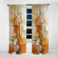 Orange Impressions III - Rideau abstrait occultant avec collage abstrait - 1 panneau-107824582