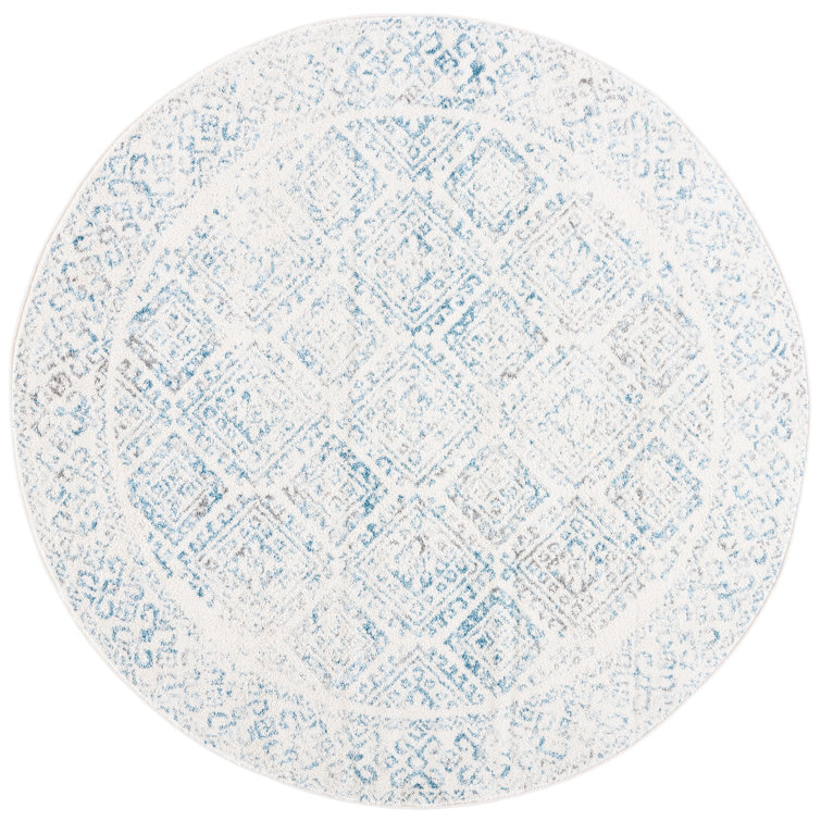 Tapis ivoire / turquoise Dickson