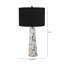 Landrienne 70cm Tall Table Lamp with Glass Base for Bedroom Furniture, Bedside Buffet Lamp with Linen Shade