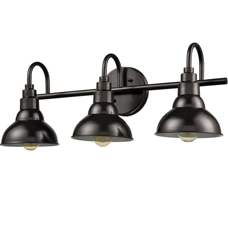 Luminaire pour meuble-lavabo à 3 lumières en bronze huilé Oceguera