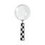 Objet décoratif en forme de loupe ronde en verre avec poignée en résine pour décoration intérieure - Figurine sculpturale décorative pour le salon - noir / blanc-1354277665