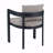 Set Of 2 Outdoor Patio Dining Chair, Aluminum Dark Gray Finish Frame With Cushion-2002291192-2002291193