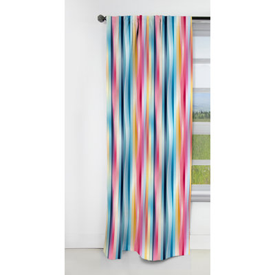 Motif à rayures arc-en-ciel Boho - Rideau à rayures - Rideau occultant à rayures - 1 panneau