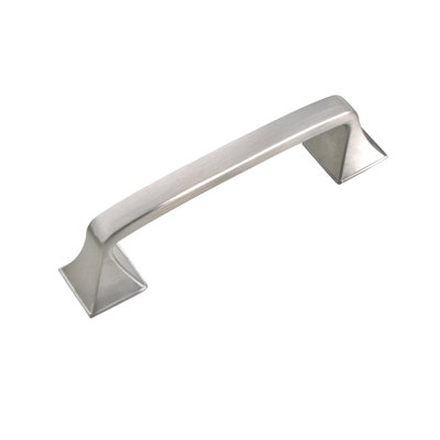 Utopia Alley Brax Pull Handle - Decorative Cabinet Drop Pull Handles For Cabinets And Drawers - Vintage Cabinet Hardware With Hand Finished Brushed Nickel - Metal Drawer Pull Handle, 3.75" Center To Center (Set Of 25)