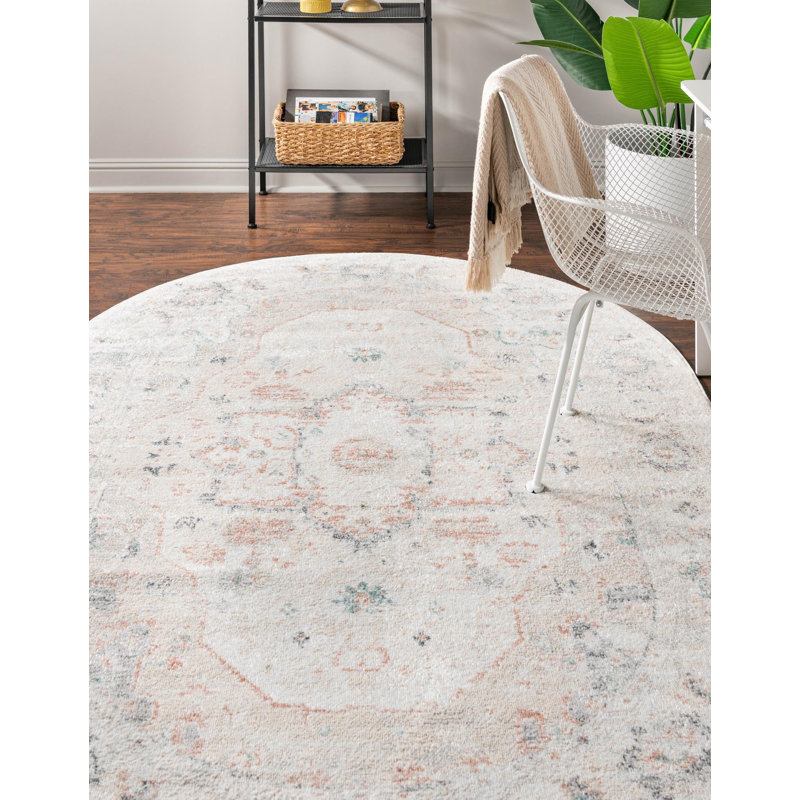 Hagood Oriental Indoor Rug, Oval 5'3" x 8'