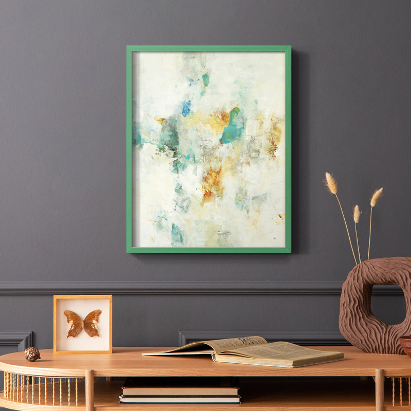 Let's Dance Framed Print - Solid Wood, Green, 10" H x 8" W