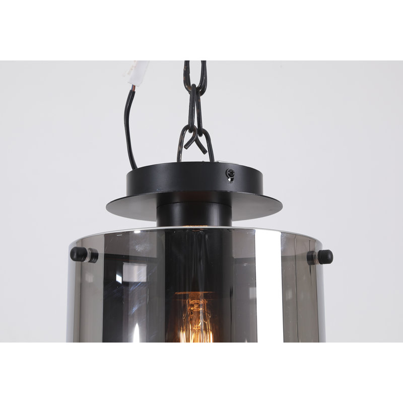 Tiburon Glass Flush Mount, Black