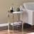 Round Faux Marble End Table