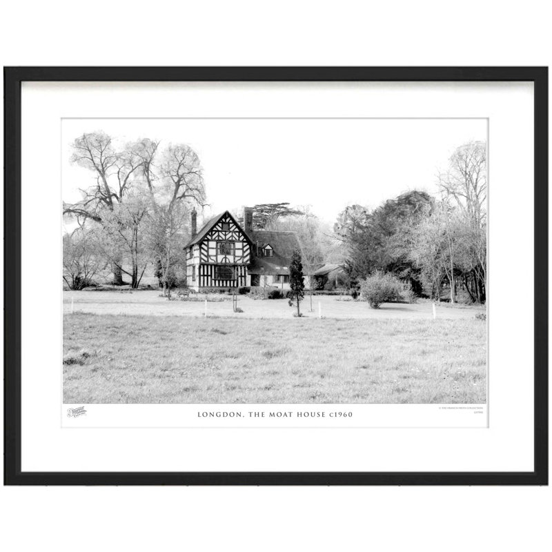 Longdon, The Moat House C1960 - Single Picture Frame Print, 40cm H x 50cm W x 2.3cm D