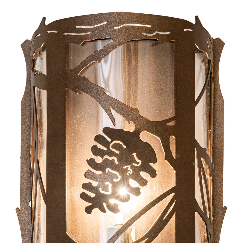 8" Wide Whispering Pines Left Wall Sconce