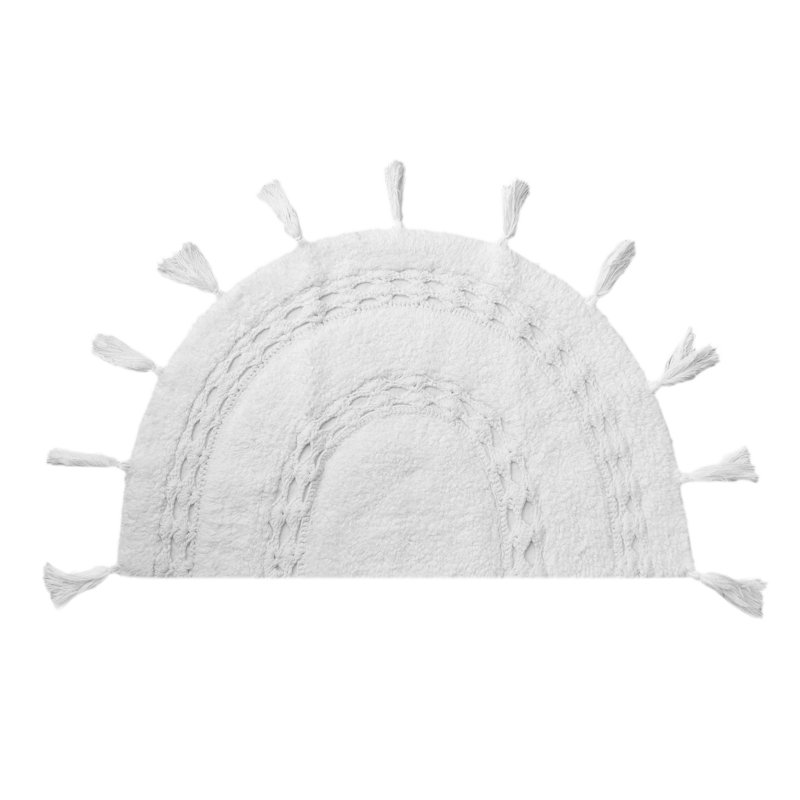 Abinash 100% Cotton Bath Rug, White