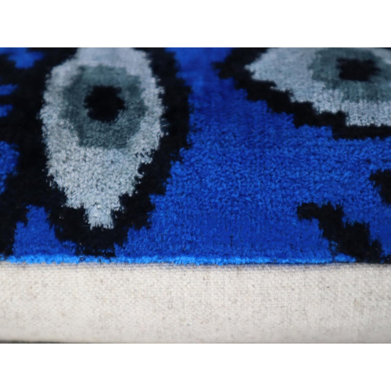Velvet Square Pillow Cover & Insert, Blue