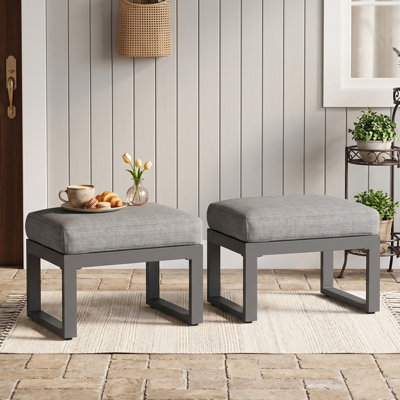 Repose-pieds d'extérieur en aluminium 2 pièces