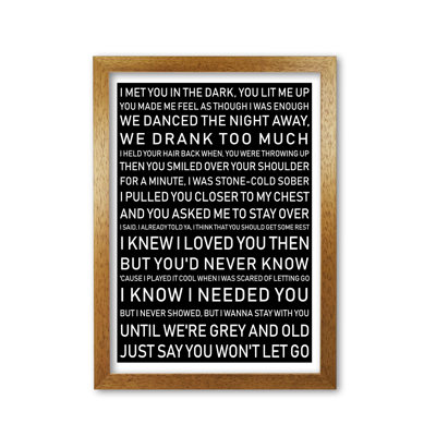 Say You Won't Let Go - Print