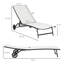 Chaise longue d'extérieur 2 pièces Outsunny