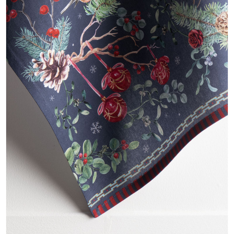 Maison d'Hermine Christmas Joy, ensemble de 3 torchons de cuisine 100 % coton - 51 x 70 cm